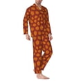 thumbnail image 2 of Naloa Turtle Shell Men’s Pajamas Set - Long Sleeve Button Down Sleep Shirt and Pajama Bottoms Sleepwear Set-XX-Large, 2 of 7