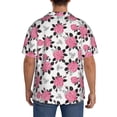 thumbnail image 5 of Cauagu Rose Flowers Men's Short Sleeve Button Down Hawaiian Shirt for Men Bowling Shirts Casual Summer Beach Shirt,3X-Large, 5 of 6