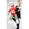 American Made Big Plush Giant Sock Monkey 54 Inch Soft Wears Removable T-shirt that says I LOVE YOU