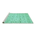 thumbnail image 2 of Ahgly Company Machine Washable Indoor Rectangle Abstract Turquoise Blue Contemporary Area Rugs, 6' x 9', 2 of 4