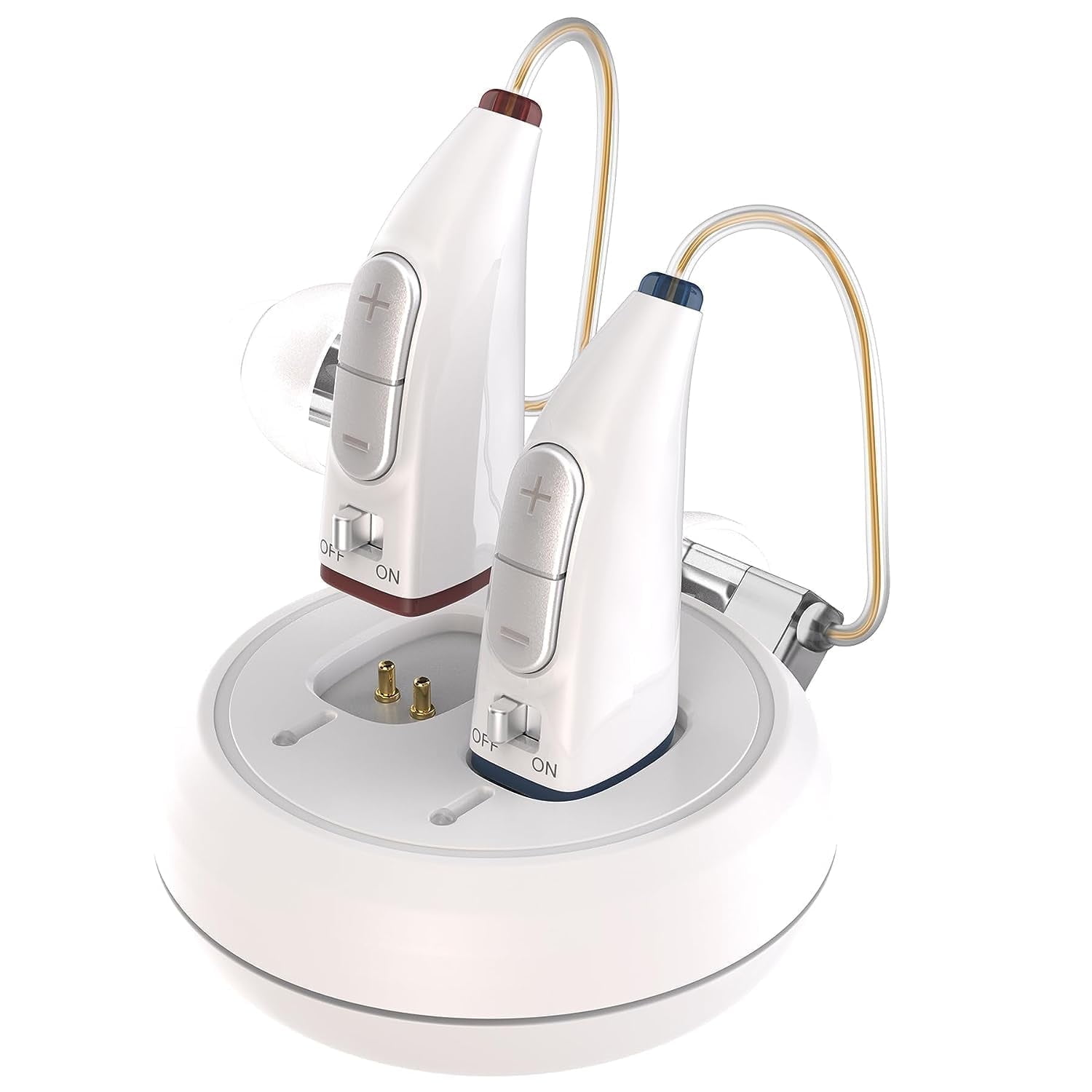 MEDca Rechargeable Digital Hearing Amplifier, Hearing Aids For Seniors - White