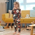 thumbnail image 4 of FORMRS Long Sleeve Top and Pants Pajama Set for Niños 2-Piece Sleepwear, Sizes 18M-8Y, Red Flowers Pattern, 4 of 6