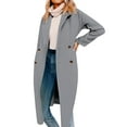 thumbnail image 3 of Pyhlmscde Women's Winter Mid Long Style Woolen Coat, Fall Clothes for Women, Fall Coats, Womens Tops, 3 of 7