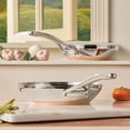 thumbnail image 2 of Anolon Nouvelle Copper Stainless Steel 8" and 9.5"Frying Pan Set, Silver, 2 of 7