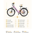 thumbnail image 4 of Actbest Core ST 26" Electric Bike for Woman, 500W Motor, 48V 10.4Ah Battery, 7-Speed, Front Suspension, LCD Display, Wide Saddle, Mountain E-Bike for Adults, Candy Colors, 4 of 5