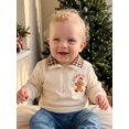 thumbnail image 7 of Svuitmsl Kids Christmas Sweatshirt Gingerbread Man Embroidery Long Sleeve Lapel Tops, 7 of 7