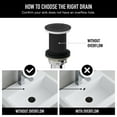 thumbnail image 6 of VIGO Vessel Bathroom Sink Drain in Matte Black, 6 of 12