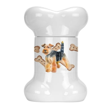 Welsh Terrier Bone Shaped Treat Jar