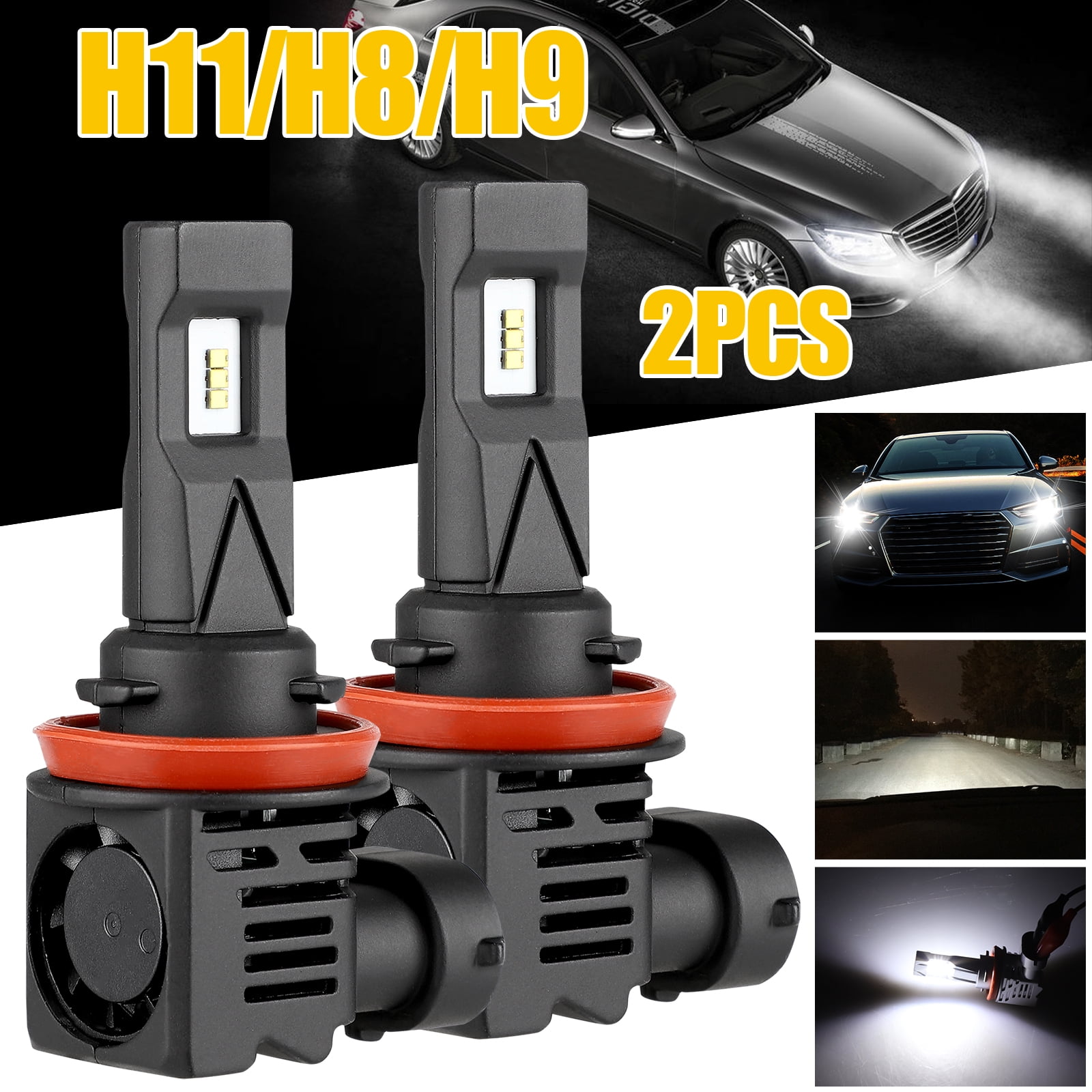 H11/H9/H8 Bulbs, EEEkit 120W 24000 Lumens Super Bright LED IP65