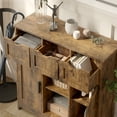 thumbnail image 7 of Aukfa Wood Accent Cabinet, Sideboard Storage CabinetW/ 2 Door for Hallway Entrance Home Decor,Brown, 7 of 7