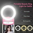 thumbnail image 3 of Portable Selfie Ring Light with Rechargeable Battery and Dimmer Clip-on Mini LED Beauty Ring Light with White/Warm/Neutral Lights for Phone Laptop Computer Tablet, 3 of 7