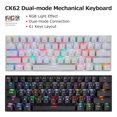thumbnail image 2 of Teclado MOTOSPEED CK62 BT3.0 Teclado mecánico RGB con cable para tableta, computadora portátil, teléfono inteligente, eje blanco y rojo MOTOSPEED Teclado, 2 of 5
