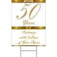 thumbnail image 1 of Partypro 50 Years Classy Gold Yard Sign (Each), 1 of 3