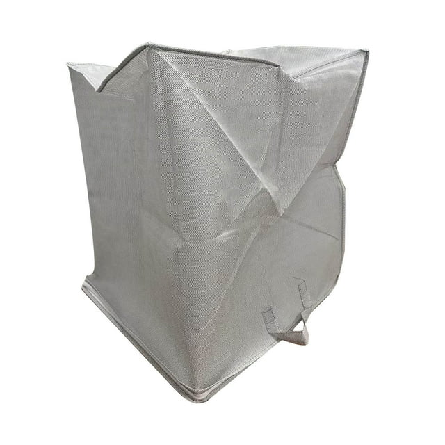Bolsa de almacenamiento con cremallera no tejida ZJT250128167 | Organizador plegable de gran capacidad para colchas y ropa | Asas de doble cara | Tela duradera e inodora | Cesta de almacenamiento pa