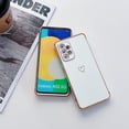 thumbnail image 4 of Compatible with Samsung Galaxy A52/A52S Case for Women Girls, Cute Love Heart Pattern Electroplated Design Soft Slim TPU Protective Bumper Cover for Samsung Galaxy A52/A52S-White, 4 of 11