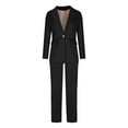thumbnail image 7 of cfhntfmh Blazer Sets for Women Fall Formal Long Sleeve Work Office Buttons down Jackets Wide Leg Business Casual Pants, 7 of 7