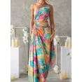 thumbnail image 6 of Printed One Shoulder Asymmetrical Maxi Dress, 6 of 10