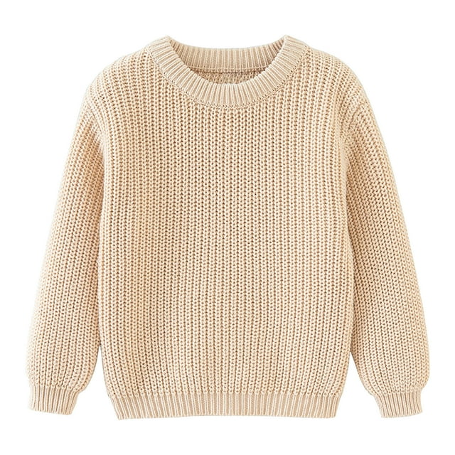 Chandail à Col Rond Chaud à Manches Longues Coloré, à la Mode et Mignon pour Fille d'Âge Préscolaire
