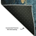 thumbnail image 5 of Addison Rugs Mayfield Premium Machine Washable Transitional Floral Blue Rectangle Rug, 9' x 12', 5 of 7