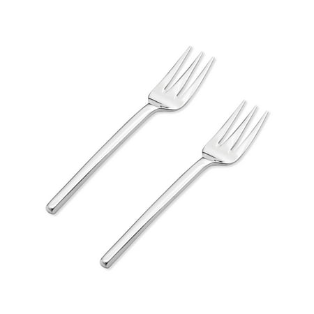 

Supreme 2-Piece 5.75 Inch Arezzo 18/8 Stainless Steel Dessert Fork. Great for Tasting Appetizer Cake and Fruit. Mirror Polished Dishwasher Safe
