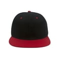 thumbnail image 2 of Top Headwear Flat Bill Adjustable Snapback Cap - Black/Red, 2 of 2
