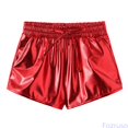 thumbnail image 2 of Fozruso Girls Dance Shorts Elastic Waist Drawstring Casual Summer Short with Pockets for Kids Daily School(Red), 2 of 6