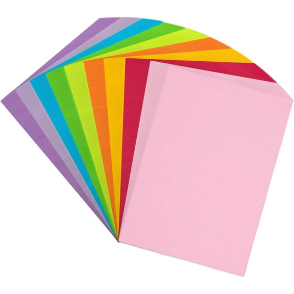 Colored Copy&Print Paper 8.5X11 Inches,180 Sheets 9 Colors Rainbow A4 Printer 20 lb/90GSM Origami for Cutting DIY Kids Art Craft