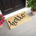 thumbnail image 2 of Evergreen Hello Debossed Woven Indoor Outdoor Natural Coir Doormat 30 x 18" Multicolored, 2 of 7