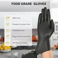 thumbnail image 6 of SWIFTLITE Black Vinyl Gloves, Food Grade Gloves Disposable Latex Free & Powder Free, Guantes for Cleaning Cooking Food Prep (100, Small), 6 of 11