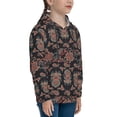 thumbnail image 3 of Daiia Retro Floral for Boys Fashion Hoodies & Sweatshirts with Kangaroo Pocket,Hooded Sweatshirt for Kid, Breathable& Moisture Wicking-X-Large, 3 of 6