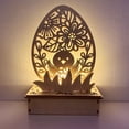thumbnail image 4 of Household Happy Easter Wood DIY Crafts Party Supplies Easter Egg LED Night Light Wooden Ornament Lamp Easter Rabbit 2, 4 of 8