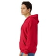thumbnail image 4 of Gildan Men's Softstyle Zip Up Hoodie, Cotton Blend Fleece Full-Zip Hooded Sweatshirt, Red, S, 4 of 5