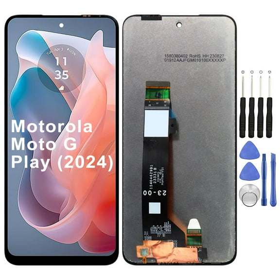 KIQ Replacement LCD Screen Full Assembly with Digitizer Compatible with Motorola Moto G Play(2024)(Without Frame)