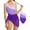 Purple, variant on RTKFRFLM Girls One Piece Swimsuit Color Block Splicing One Shoulder Cut Out Mesh Bathing Suit Fashionable Swimwear for Big Kids Beach Summer Pool Navy 11-12 Years