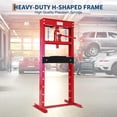 thumbnail image 7 of GARVEE 20-Ton Hydraulic Shop Press,H-Frame Design,7-Position Adjustable Height,Removable Plates & Dust Cover,Ideal for Garage/Professional Use,Red, 7 of 7