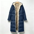 thumbnail image 5 of FSYBOA Men's Hooded Puffer Coat, Warm Long Length Thick Fleece Lined Winter Outerwear Coat Navy Size 3XL, 5 of 6