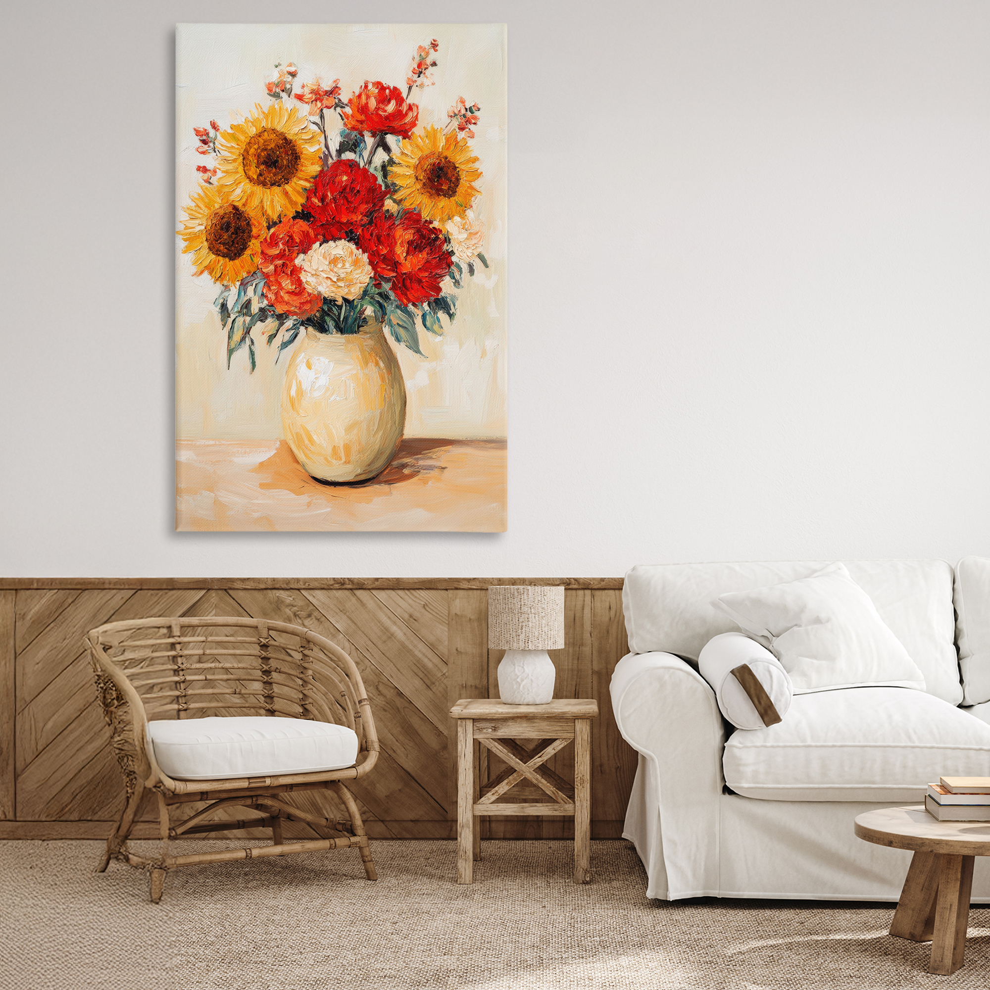 Charming Bouquet of Fall Canvas Wall Art, design by Petal Prints Design