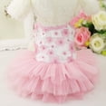 thumbnail image 3 of Dog Dress Stylish Puppy Princess Dress Spring Pet Clothing Apparel Cute Fluffy Skirt with Bowknot for Small Dogs Daily Wear Home Party for Teddy Chihuahua Poodle Maltese(L,Blue), 3 of 8