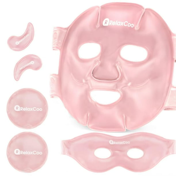 Máscara de ojos Ice Face RelaxCoo para ojeras e hinchazón, color rosa