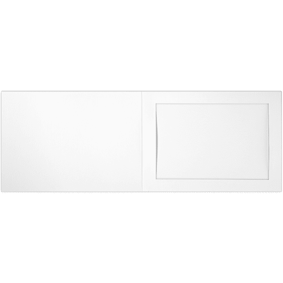 LUXPaper 5 x 7 Landscape Photo Holder, White Linen, 250/Pack