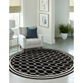 thumbnail image 5 of Jill Zarin Uptown Collection Area Rug - Metropolitan (10' Round Black/Ivory), 5 of 5