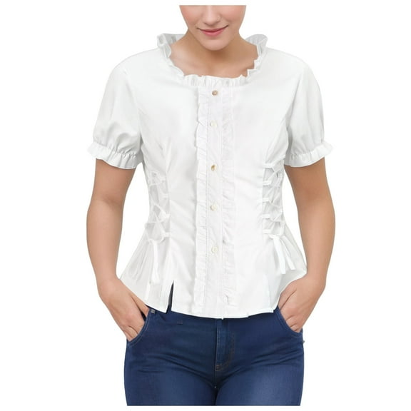 Women's Stylish Short Sleeve T Shirt Casual Comfortable Blouse Top For Daily Party Versatile Outfit