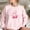 Pink, variant on ALLLIST Long Sleeve Sweatshirts Women Crew Neck Pullover Comfortable Pink Cherry Print Sweatshirts for Ladies