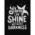 thumbnail image 4 of 1pc Women'S Casual Crew Neck T-Shirt with "Stars Can't Shine Without Darkness" Quote, Geometric Pattern, Polyester Knit Fabric, Medium Stretch, All-Season Fashion Top, 4 of 8