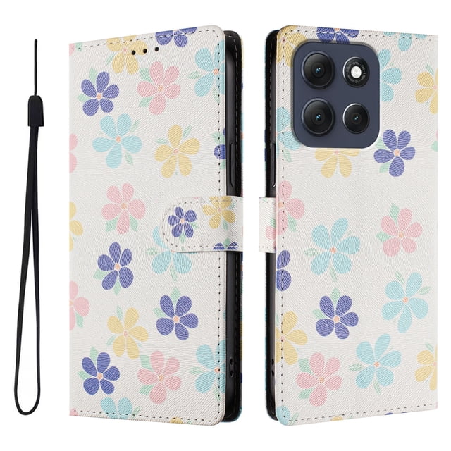 FOXDOCK Funda Tipo Cartera para Motorola Moto G86 Power con Soporte y Correa – Diseño de Patrones Lindos