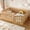 Natural, variant on Queen Size Floor Bed with High Fence, Solid Wood Montessori Bed with Door, Low-Profile Platform Bed, No Box Spring Needed, White
