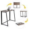 thumbnail image 4 of Escritorio Plegable Rectangular HOMEMAKE FURNITURE Industrial Clásico Nogal 80*40*74 cm, 4 of 8