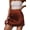 Coffee-Mini, variant on Spencer Womens Mini Skirts High Waisted Skirts Stain A-Line Zipper Party Club Skirt, Size S-XL