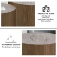 thumbnail image 7 of Williamspace Round Coffee Table Set of 2, Nesting Table Set Side End Table for Living Room,Walnut, 7 of 7