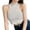White, variant on Women Going Out Summer Tank Tops Half High Hanging Neck Sleeveless Crew Neck Vest Undershirt,White,One Size